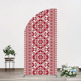 Lofaris Repeated Slovakia Pattern Birthay Half Moon Arch Backdrop